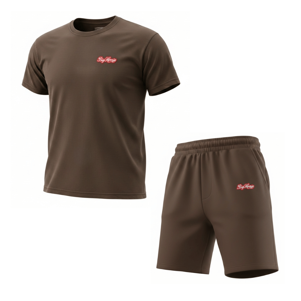 (Embroidery) Bighomie Brown Shorts Set