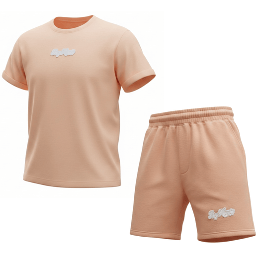 (Embroidery) Big Homie Peach Shorts Set