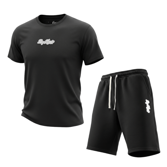 (Embroidery) Big Homie Black Shorts Set