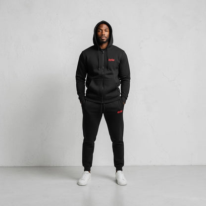 (Embroidery) Big Homie 2 Piece Up In Clouds Zip Up Hooded Sweat Suit
